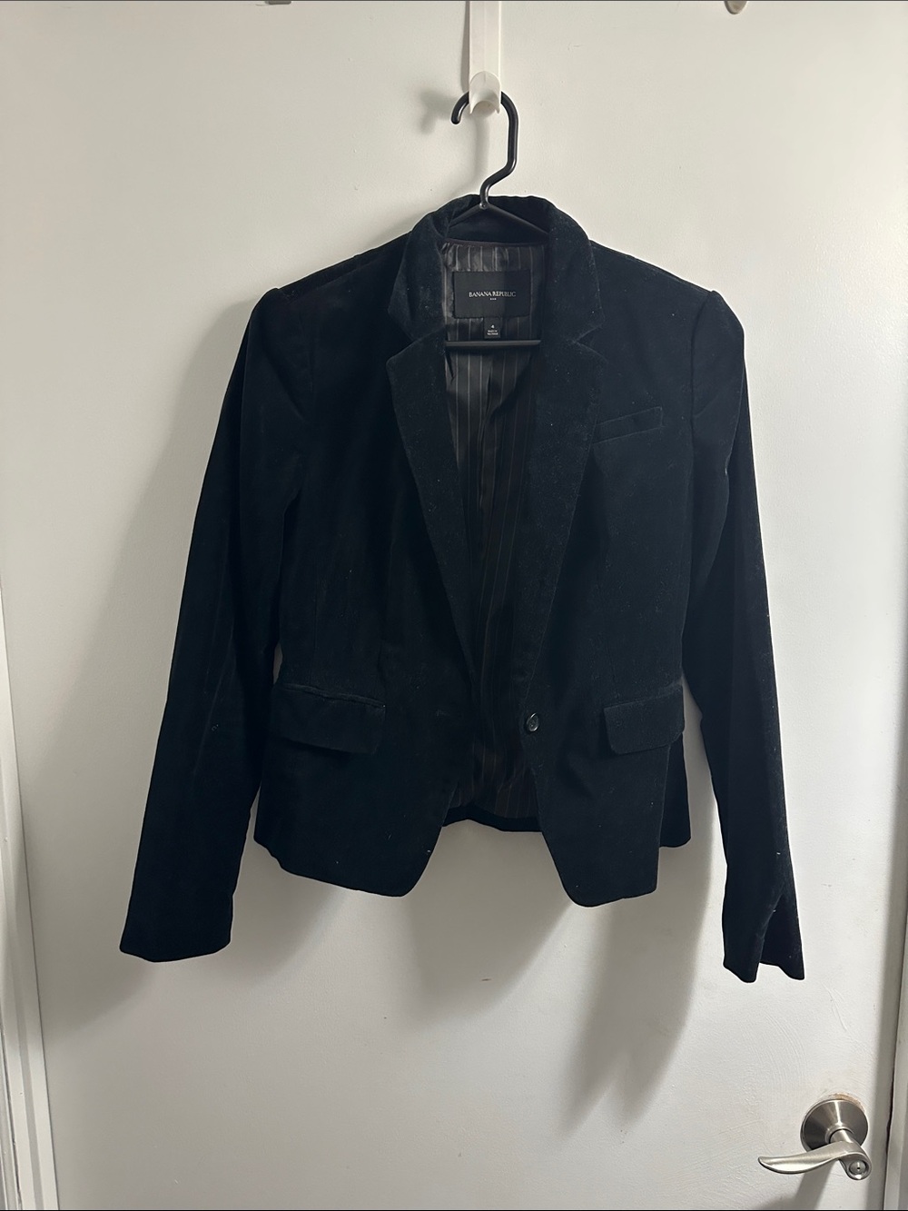 Banana Republic Black Velvet Women's Blazer